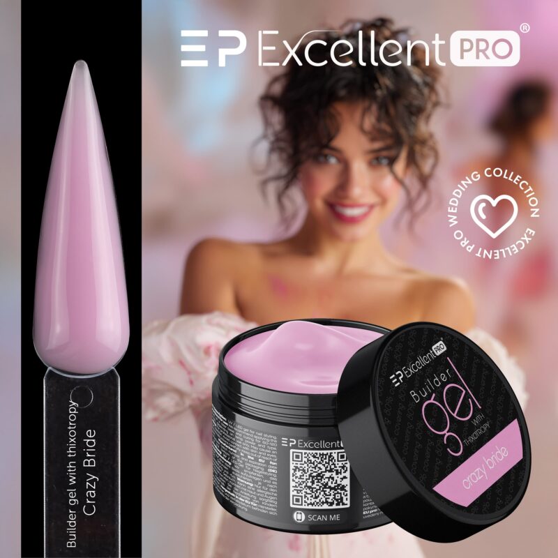 Excellent PRO Builder Gel With Thixotropy Crazy Bride 50g