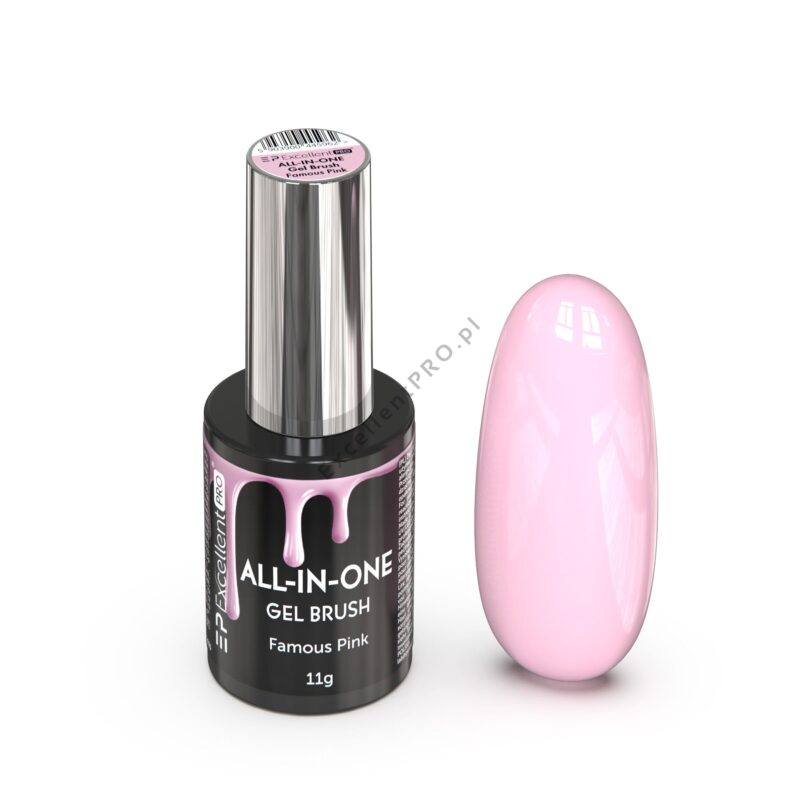 Excellent PRO ALL-IN-ONE Gel Brush Famous Pink 11g