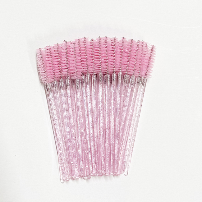 Szczoteczki do rzęs 50szt różowe